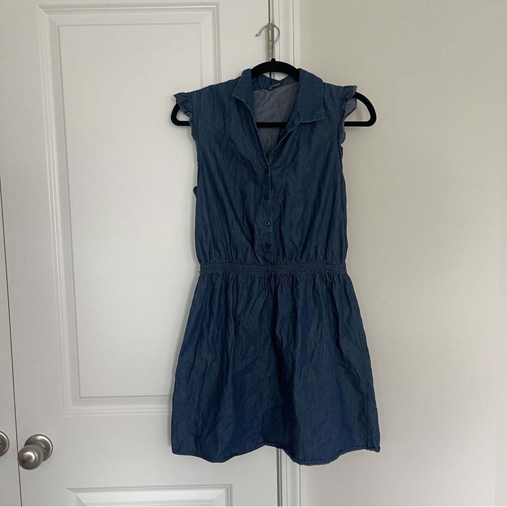 100% Cotton Button Down Denim Dress